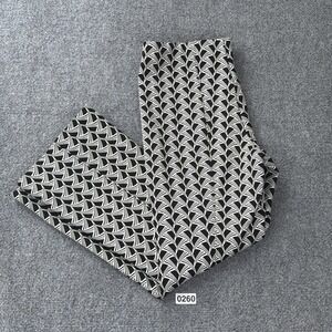 Maeve Anthropologie Margot Kick Flare Pants‎ Black White Crop Print Medium